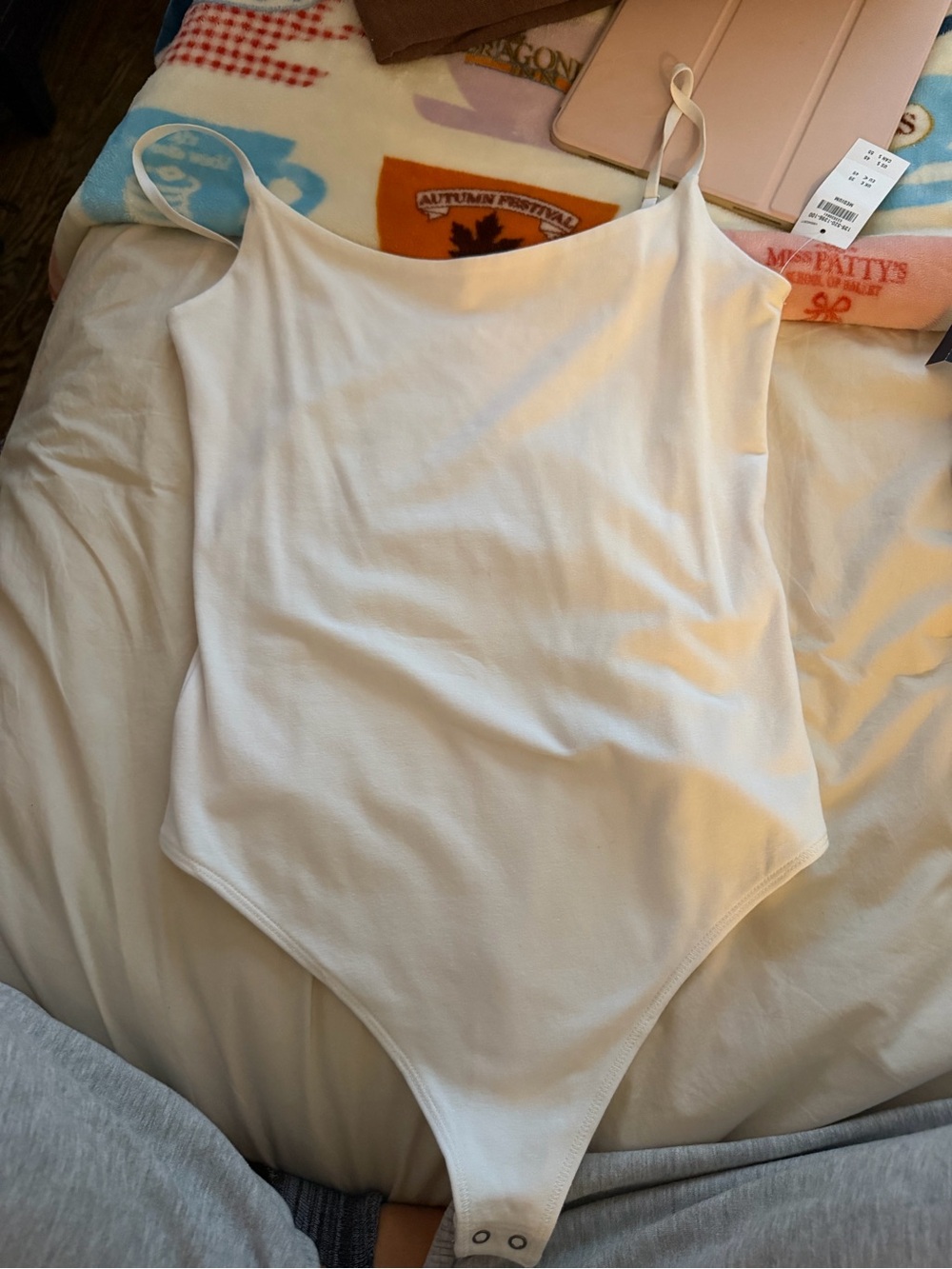 Abercrombie & Fitch Thong White Bodysuit